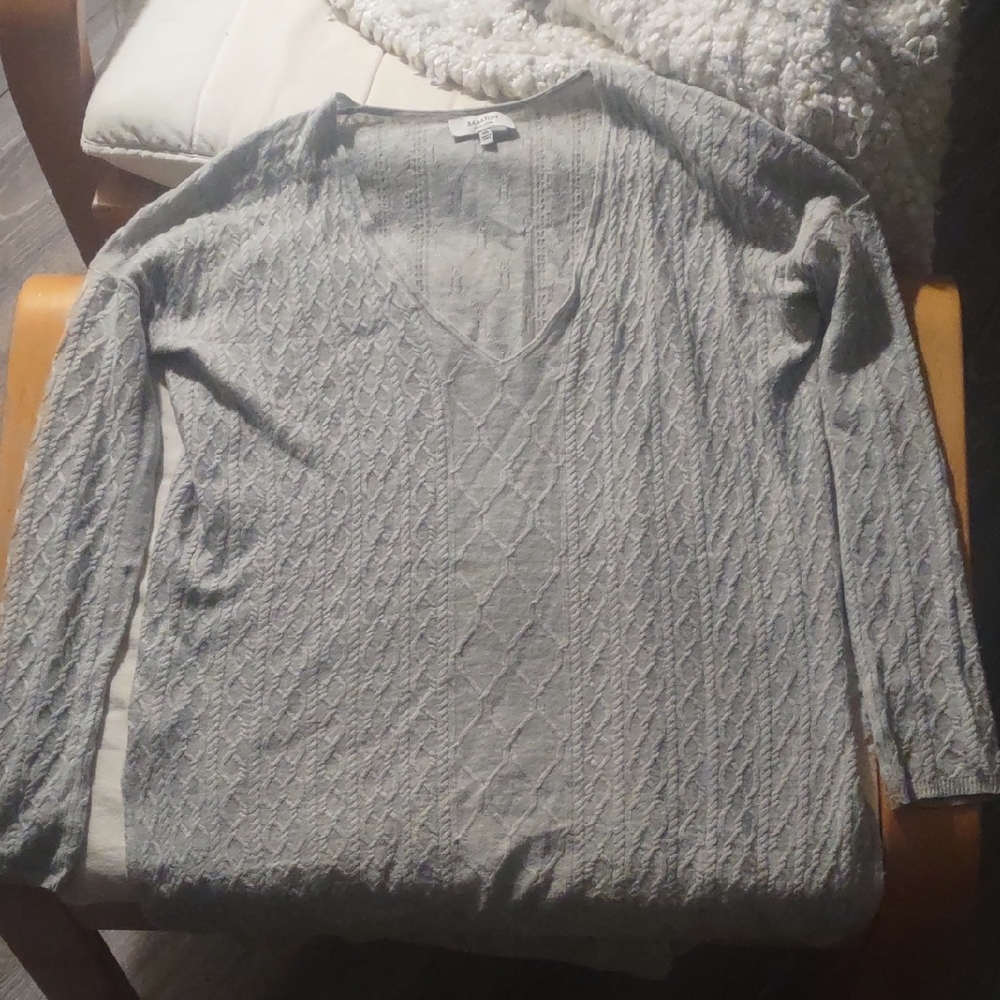 Babaton Light Gray Linen Blend Top